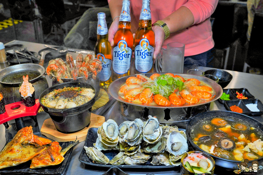 生魚片 泰國蝦 燒烤殿 高雄必吃 巷弄美食 暢飲 小酌 啤酒暢飲 燒烤 青蚵