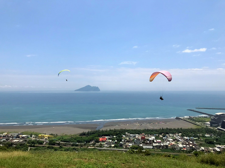 宜蘭飛行傘 旅遊 景點 外澳 沙灘 海景 外海