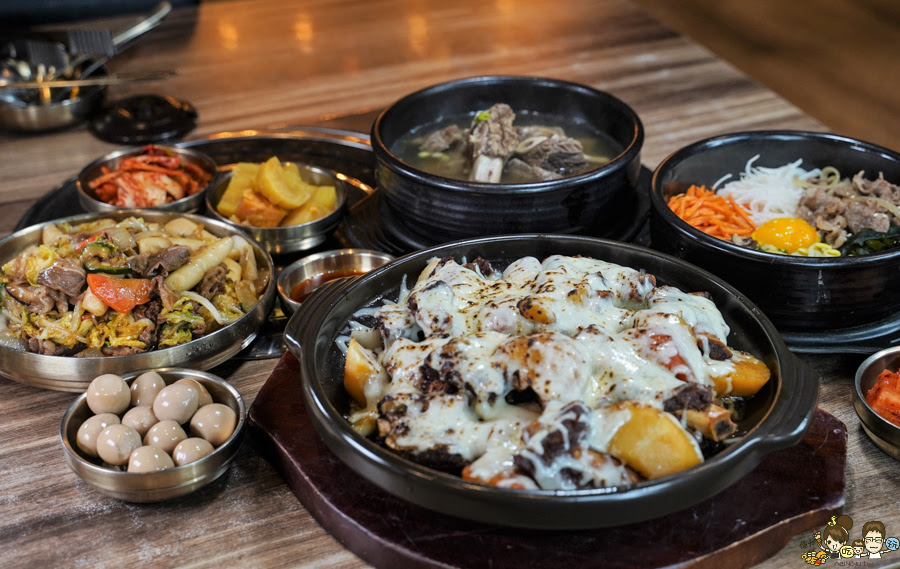 韓式烤肉 韓國料理 石鍋拌飯 牛排骨 湯 聚餐 約會 韓國年糕 韓式美食 水刺床