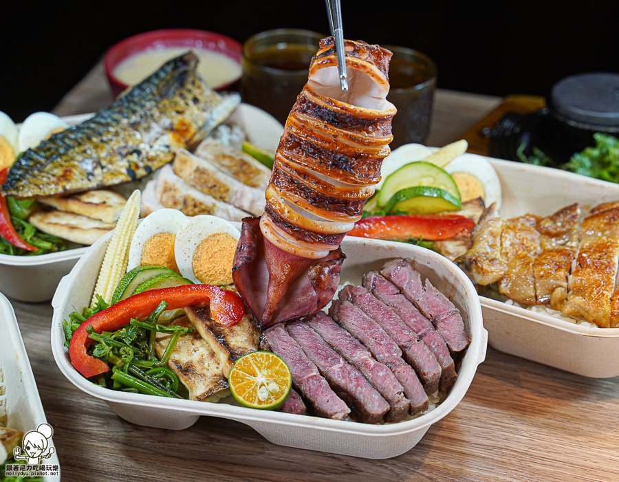 蛋白質 外帶餐盒 便當 手作 牛肉漢堡排 肉排 日式 排隊 高雄美食