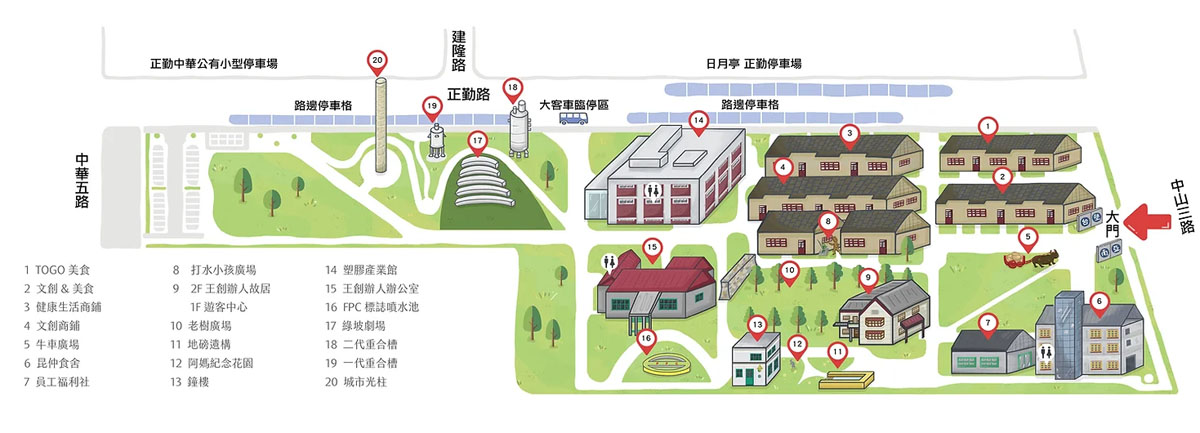 台塑王氏昆仲公園 美食 甜點 市集 商店 文創 高雄景點 高雄旅遊 王永慶、王永在