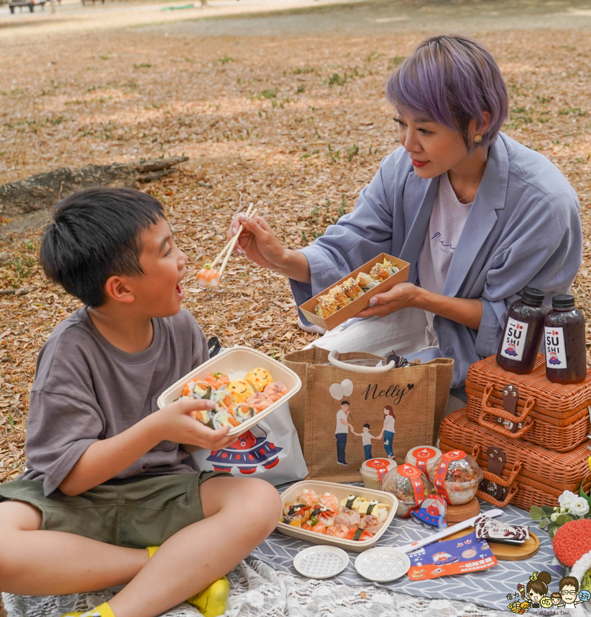 高雄野餐美食 野餐 聚餐 聚會 戶外野餐 一和壽叔SUSHI BENTO 野餐壽司組 美味壽司 外帶 爽口