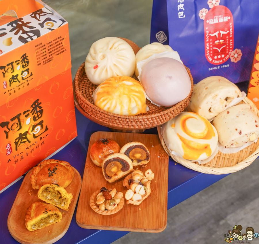 嘉義美食 阿潘肉包 伴手禮 禮盒 月餅 黃金咖哩餃 鳳梨酥 鳳凰酥 三Q餅 在地老店 老字號 傳承 肉包 饅頭