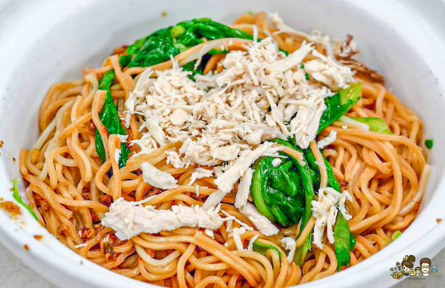 老鹽埕 鹽埕美食 必吃 阿財雞絲麵 雞絲麵 黑白切 豬舌 內臟 麵食 巷弄 老店 