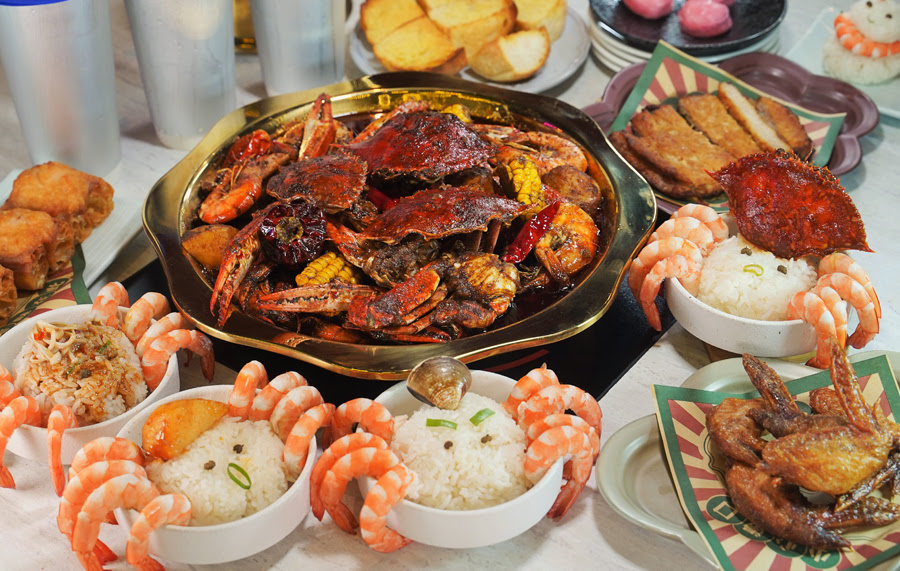 春囍 韓式辣味肉蟹煲 重慶麻辣肉蟹煲 螃蟹 創意 獨家 螃蟹飯 蝦飯