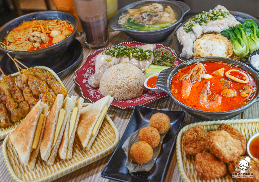 老巴剎 新加坡風味美食 叻沙麵 海南雞飯 肉骨茶 沙嗲 咖椰土司 南洋甜點