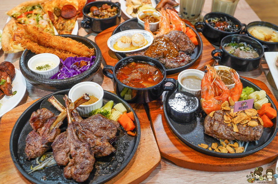 牛室炙燒牛排 高雄牛排 平價牛排 套餐 親子 兒童節 露營 聚餐 台式 披薩 珍珠奶茶 熊熊奶茶 高雄 必吃 全家