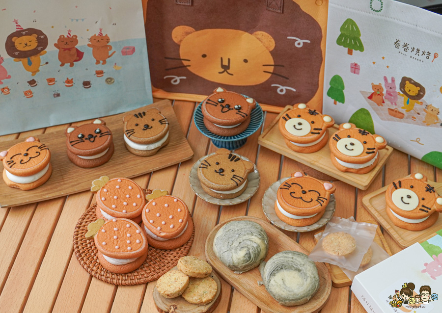 高雄 卷卷烘焙 甜點 點心 生乳銅鑼燒 造型 可愛 好吃 推薦 必買 左營 伴手禮 手信 彌月 禮盒 烏日餅