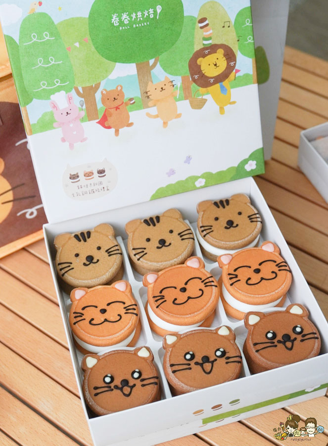 高雄 卷卷烘焙 甜點 點心 生乳銅鑼燒 造型 可愛 好吃 推薦 必買 左營 伴手禮 手信 彌月 禮盒 烏日餅