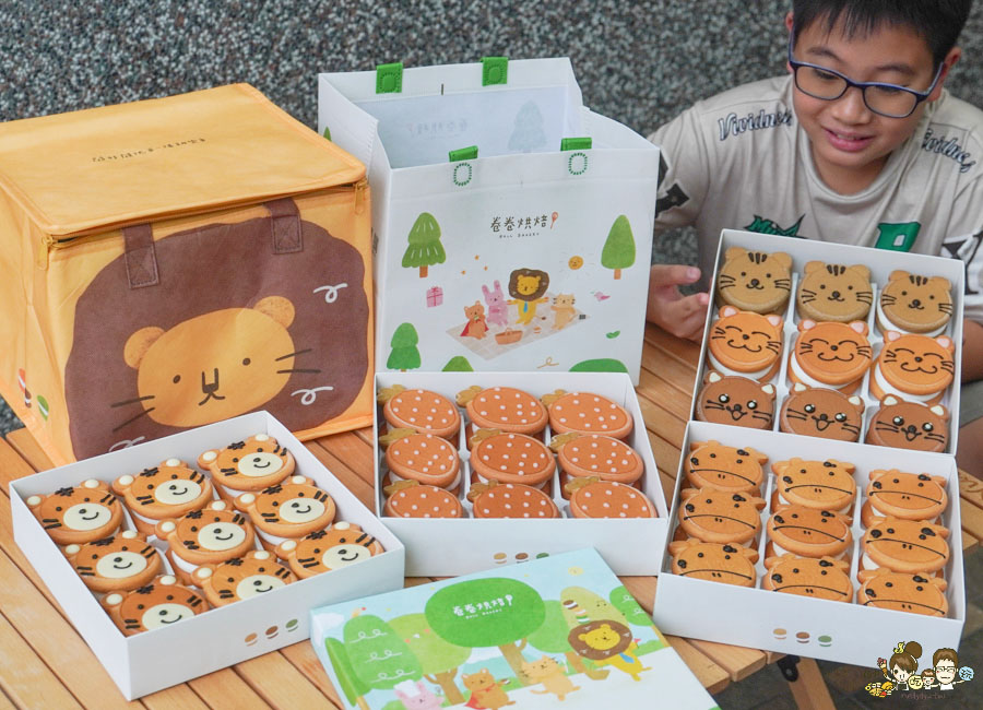 高雄 卷卷烘焙 甜點 點心 生乳銅鑼燒 造型 可愛 好吃 推薦 必買 左營 伴手禮 手信 彌月 禮盒 烏日餅