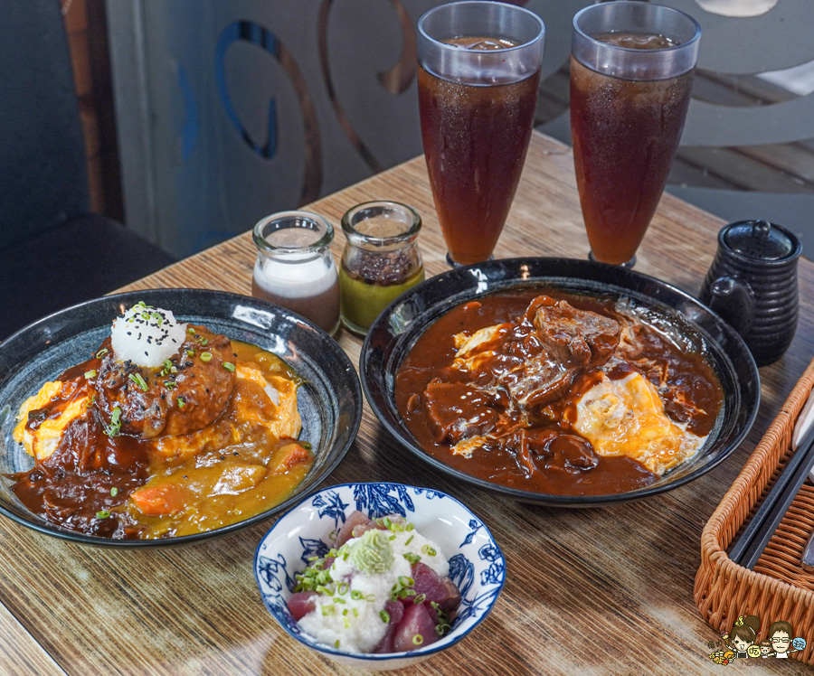 森本日式和風洋食堂 手作漢堡排 厚實滑嫩蛋包飯 雙拼咖哩醬 老店 熟客超多 日本老闆