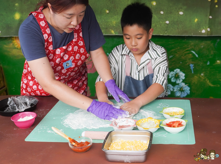 南投景點 親子 池邊食光 美食 披薩 體驗 小農夫 釣魚 釣牛蛙 餵食小動物 魚池景點 南投旅遊 