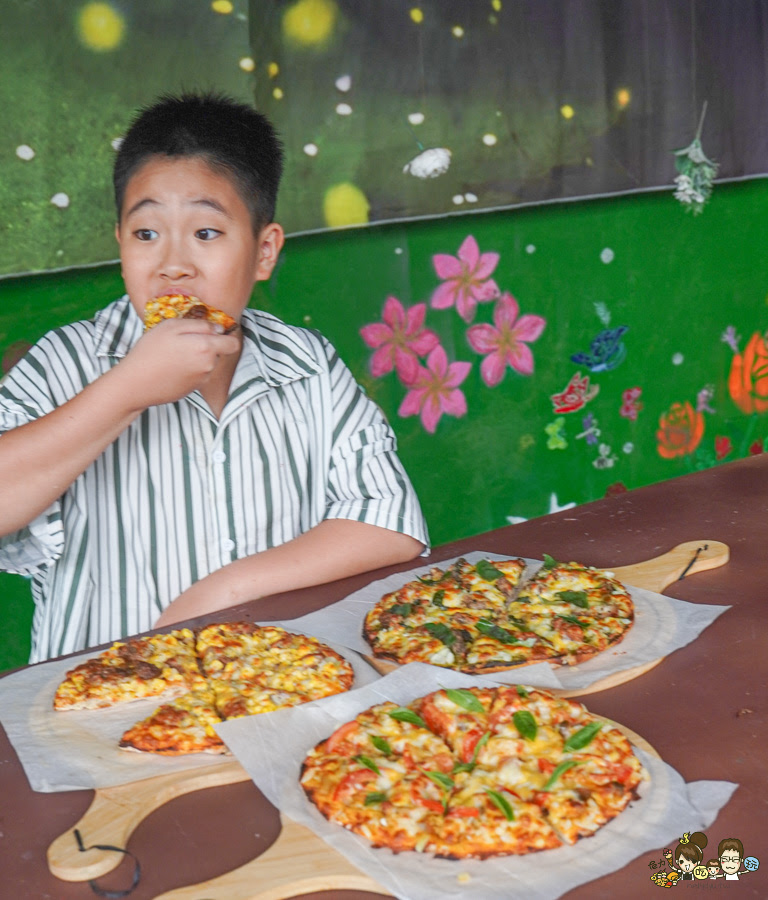 南投景點 親子 池邊食光 美食 披薩 體驗 小農夫 釣魚 釣牛蛙 餵食小動物 魚池景點 南投旅遊 