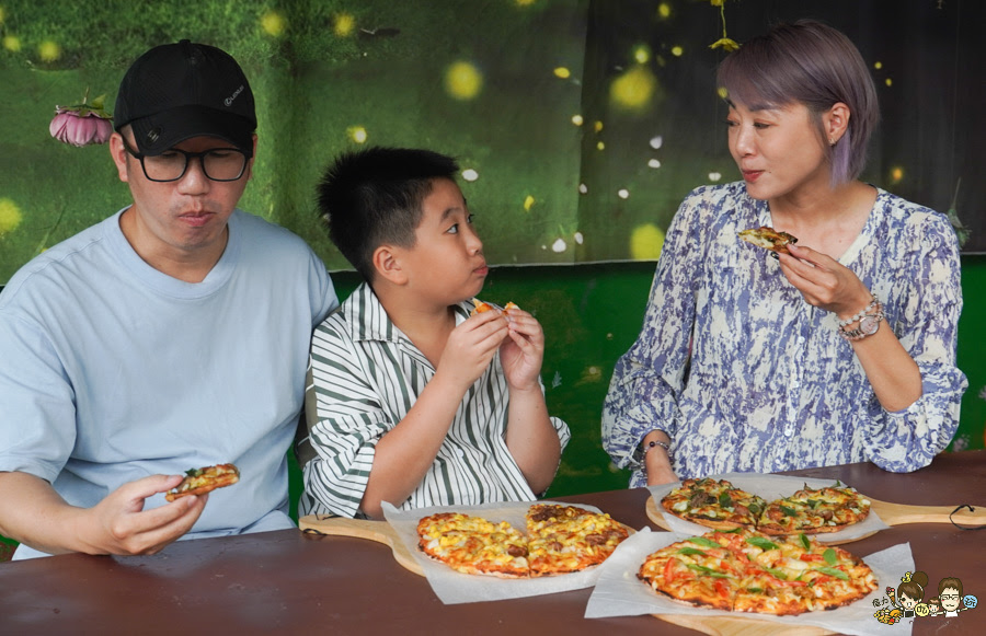 南投景點 親子 池邊食光 美食 披薩 體驗 小農夫 釣魚 釣牛蛙 餵食小動物 魚池景點 南投旅遊 