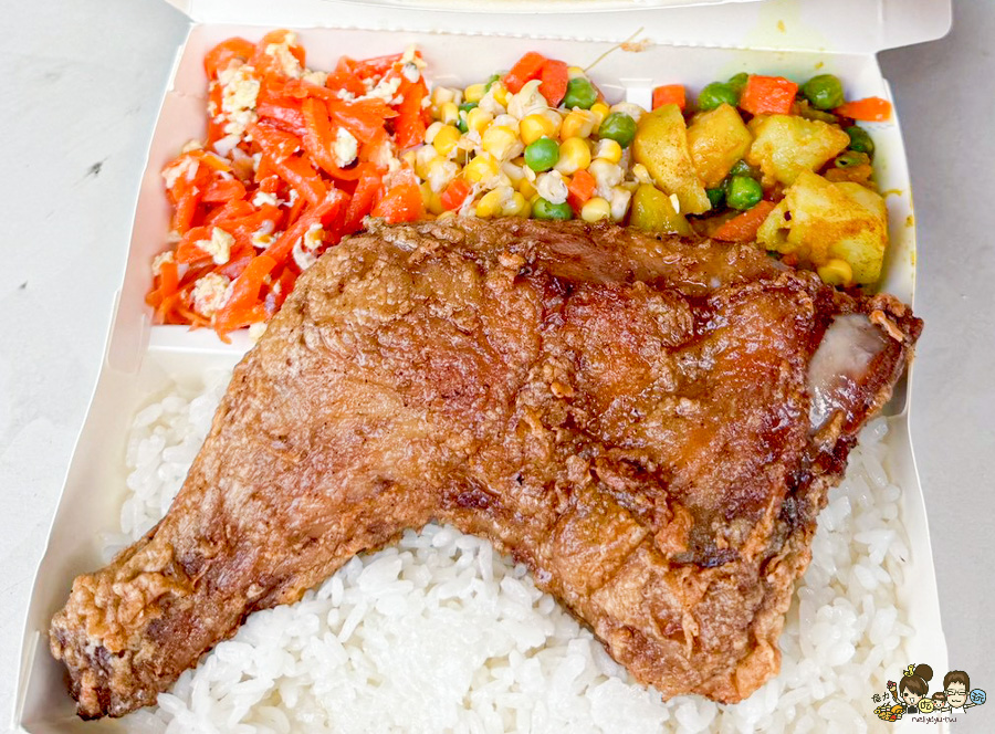 大雞腿便當 65元 阿嬤自助餐 鳥松 便當 餐盒 自助餐