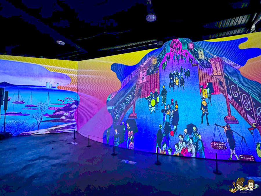 會動的浮世繪展 高雄 特展 駁二 限定 日本 授權 必看 景點 旅遊 藝術 文創 沉浸式 翡冷翠
