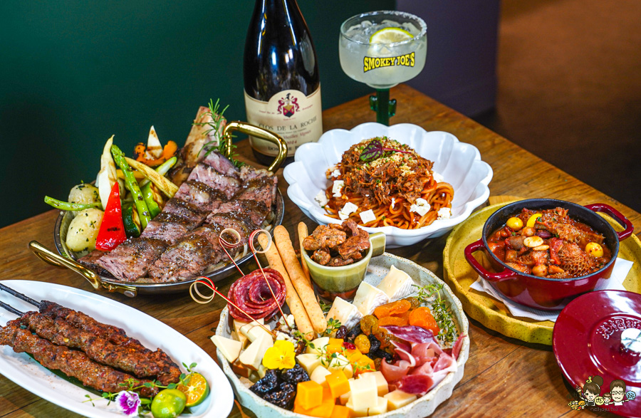 冒煙的喬 餐酒館 美術館 凹子底 聚餐 牛小排 煙燻 美墨 包廂 小酌 紅酒 葡萄酒 高雄餐酒館 