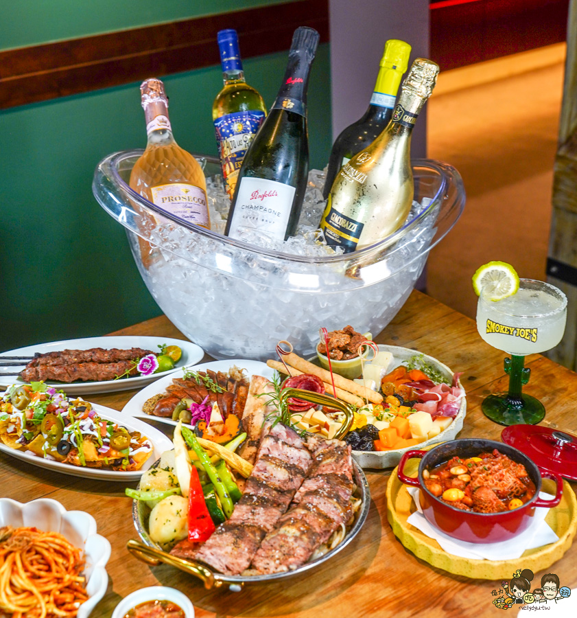 冒煙的喬 餐酒館 美術館 凹子底 聚餐 牛小排 煙燻 美墨 包廂 小酌 紅酒 葡萄酒 高雄餐酒館 