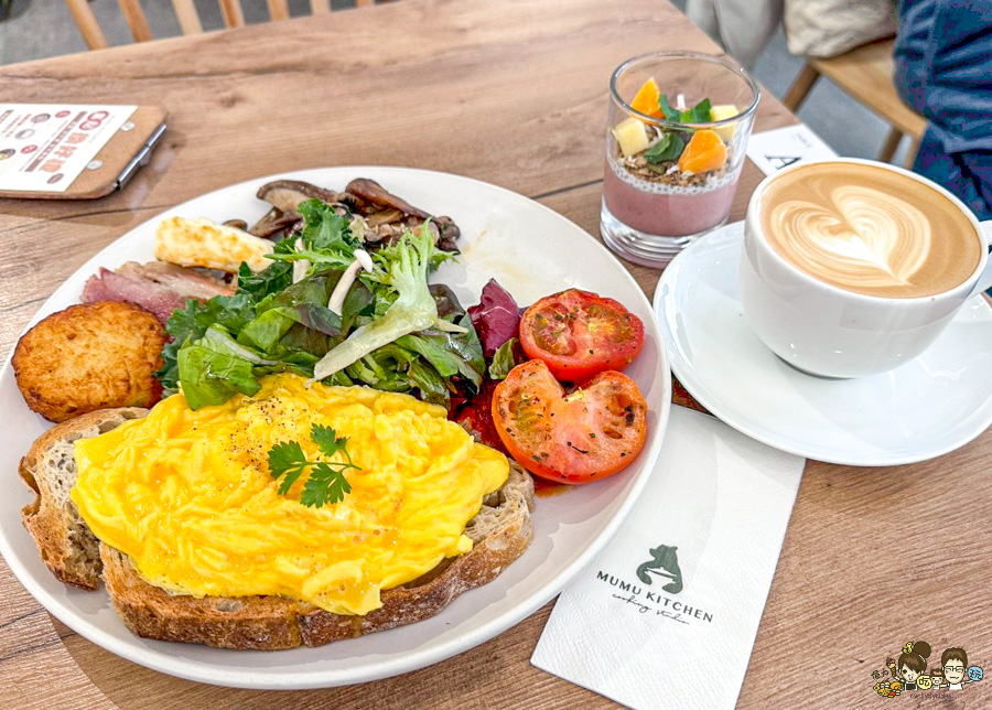 Mumu Kitchen 烘烤燕麥 澳式早午餐 必吃 好吃 排隊 早午餐 高雄 拼盤 燕麥 特製